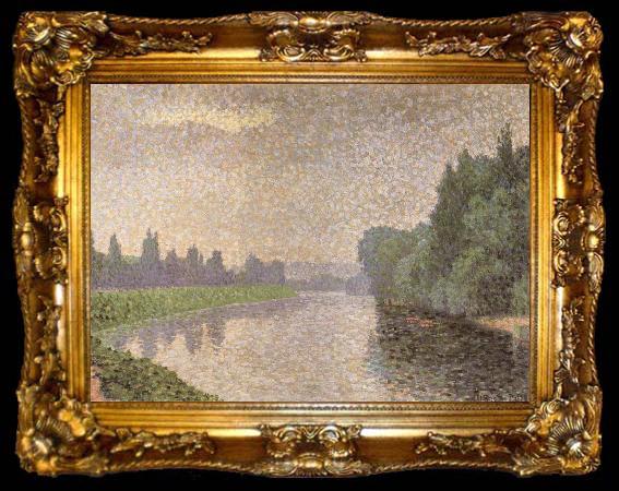 framed  Albert Dubois-Pillet The Marne at Dawn, ta009-2